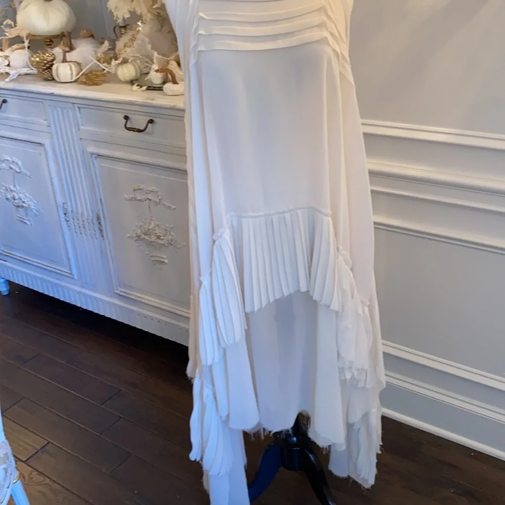 LUSH Asymmetrical Maxi Dress with Frayed Edges - Picture 2 of 13